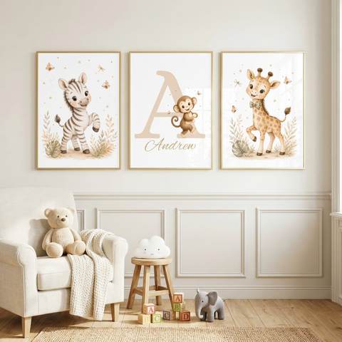 Safari Friends Name Set