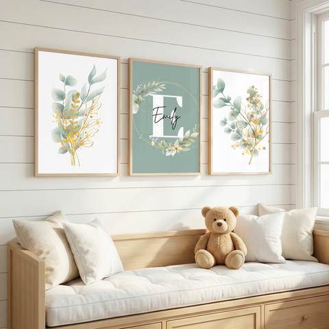 Sage Eucalyptus Name Set