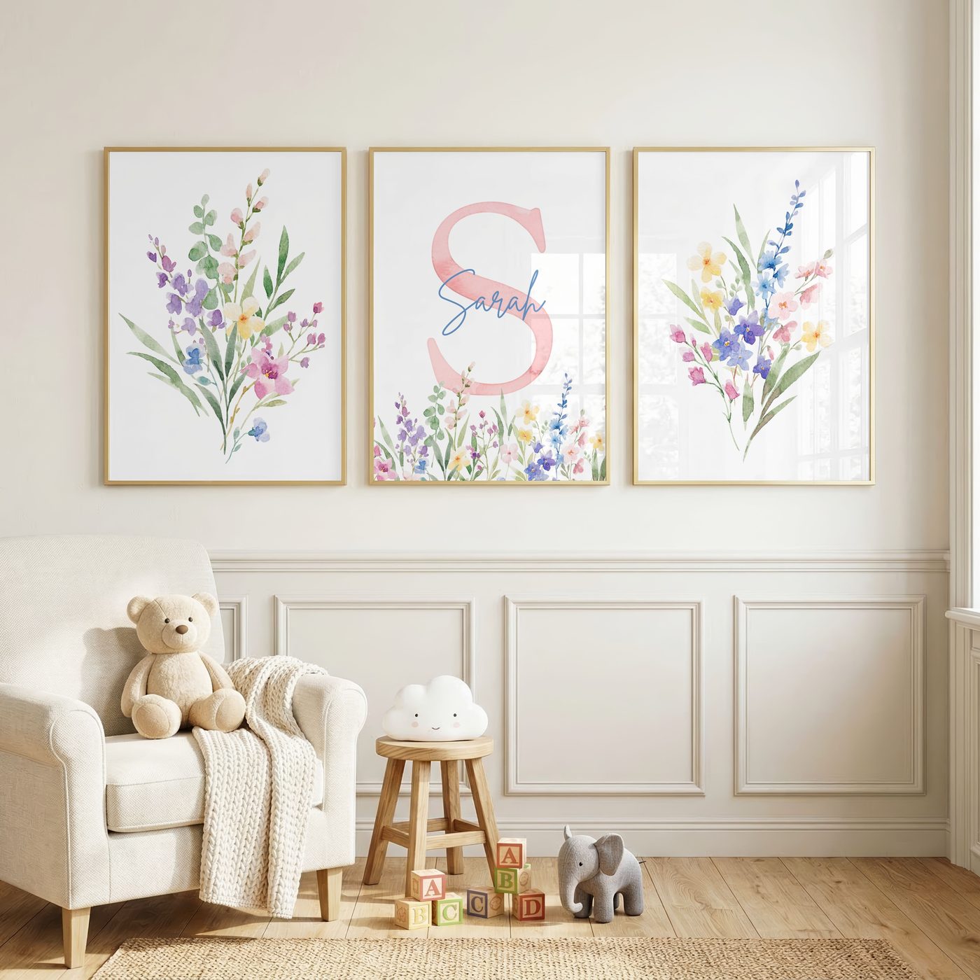 Pastel Bloom Name Set bundle