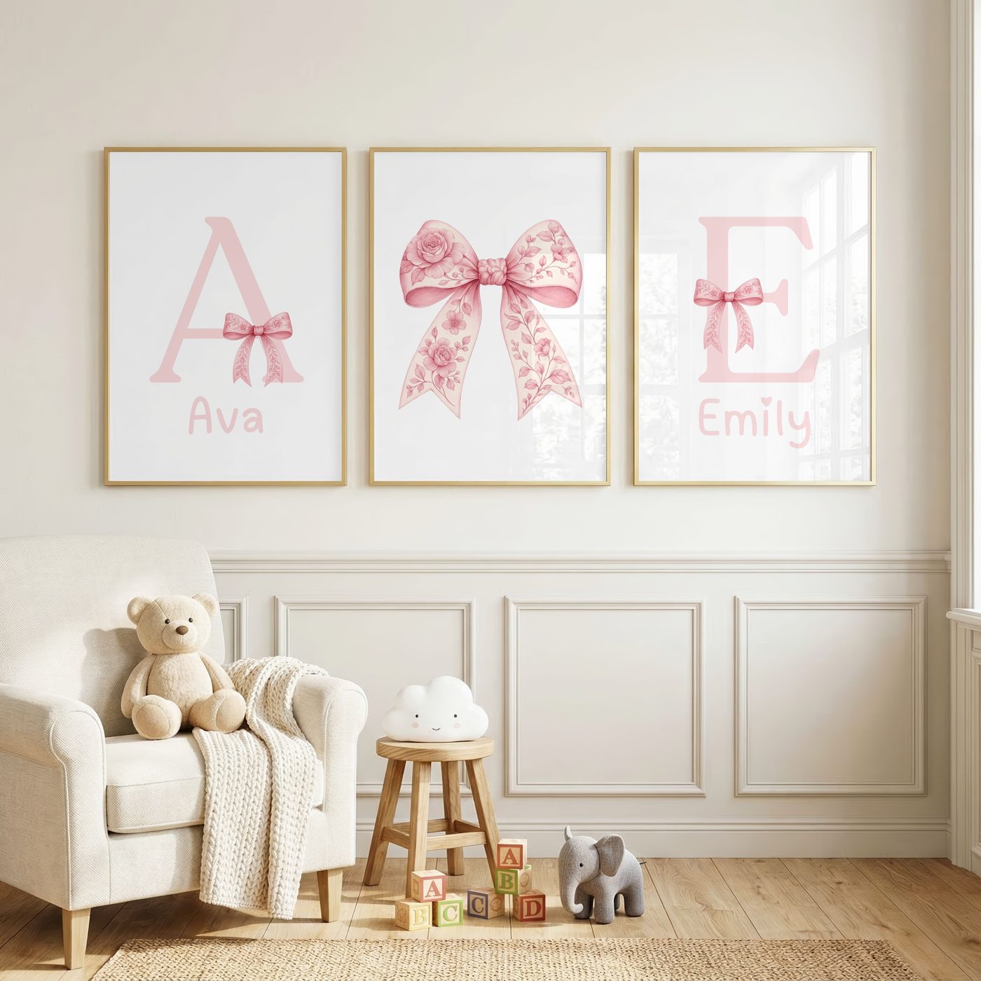 Rose Bow Sisters Name Set bundle